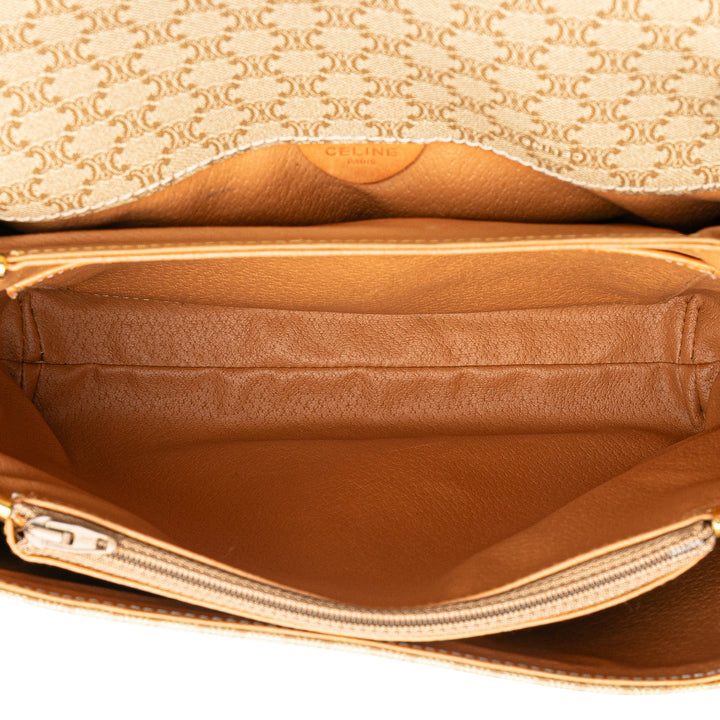 Macadam Coated Canvas Crossbody Brown - Gaby Paris