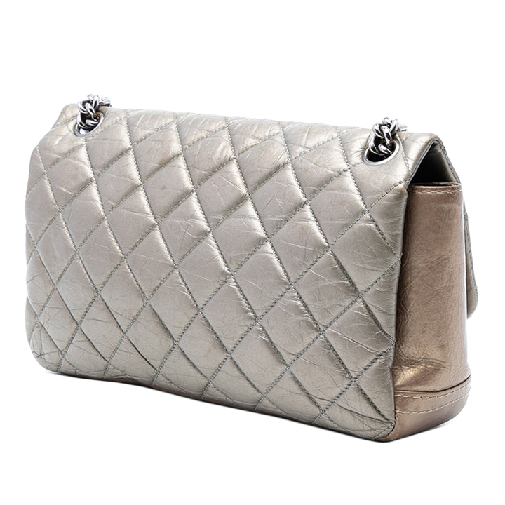 Chanel Small Bicolor Matelassé vieilli Cuir de veau Lady Perley à rabat