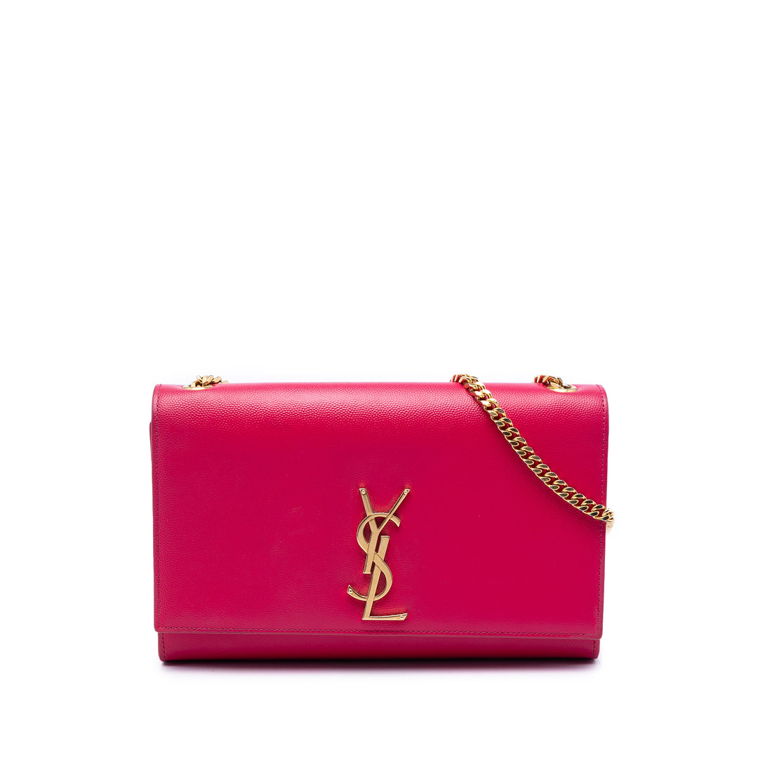 Saint Laurent Medium Grain De Poudre Monogram Kate Sac porté croisé