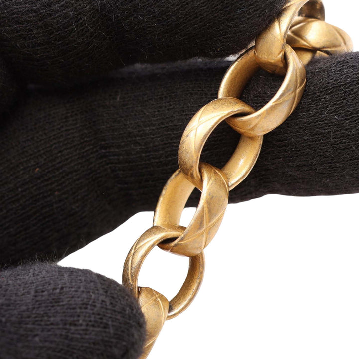 Chanel Carré Matelassé Bijoux Logo Chaîne à rabat Mini Cuir d'agneau Vert – vue 11 – GABY PARIS