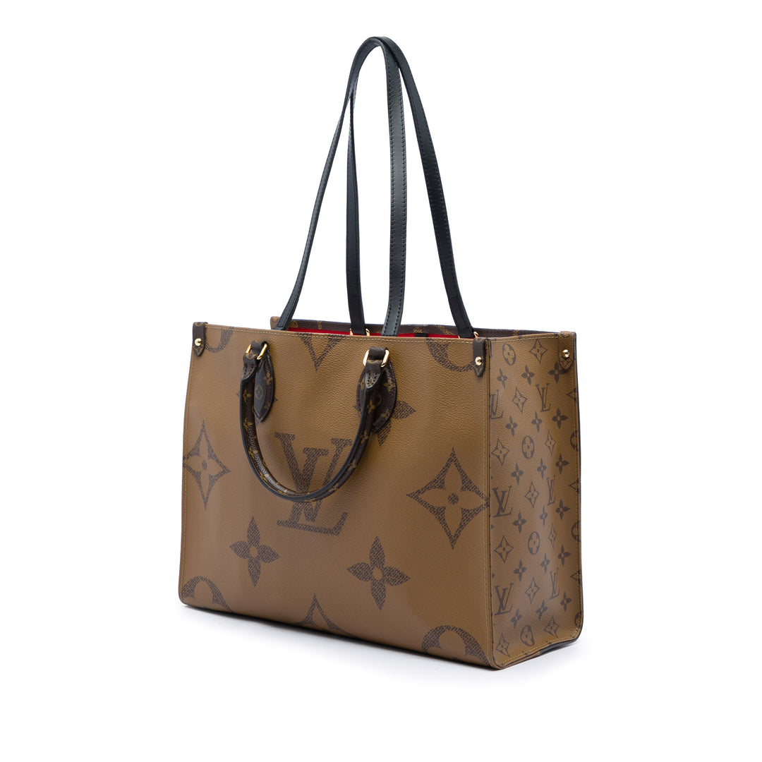 Louis Vuitton Giant OnTheGo MM Monogram Reverse Marron – vue 2 – GABY PARIS