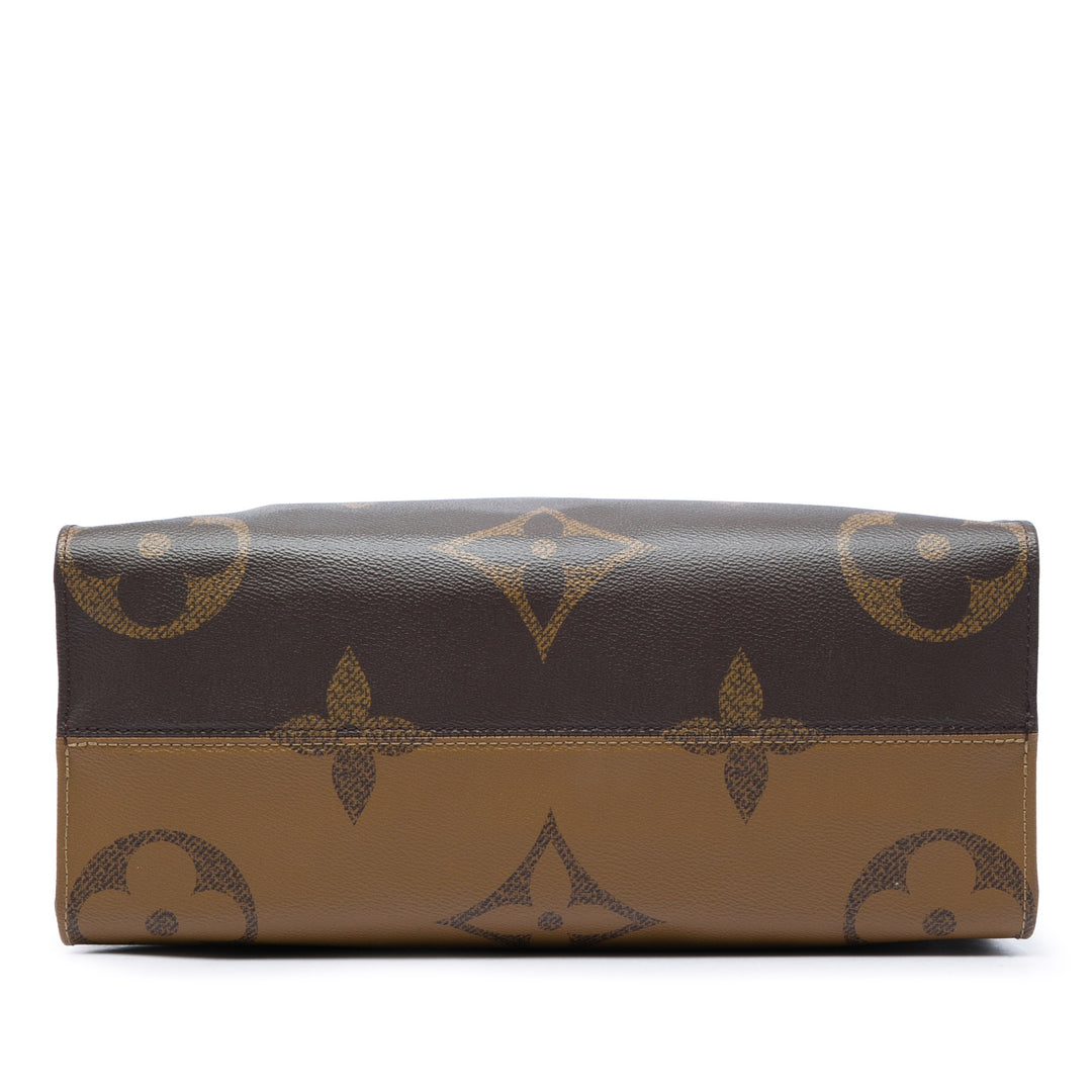 Louis Vuitton Giant OnTheGo MM Monogram Reverse Marron – vue 3 – GABY PARIS