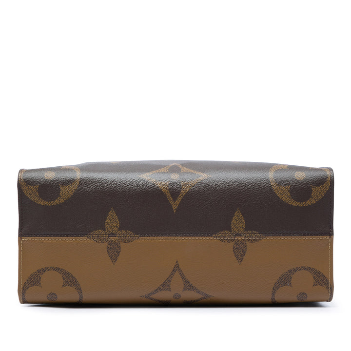 Louis Vuitton Giant OnTheGo MM Monogram Reverse Marron – vue 3 – GABY PARIS