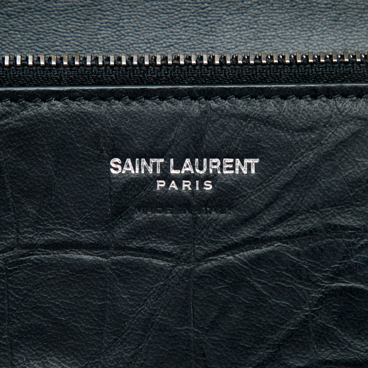 Saint Laurent Croc embossé Rider Wallet on Chain Noir – vue 5 – GABY PARIS
