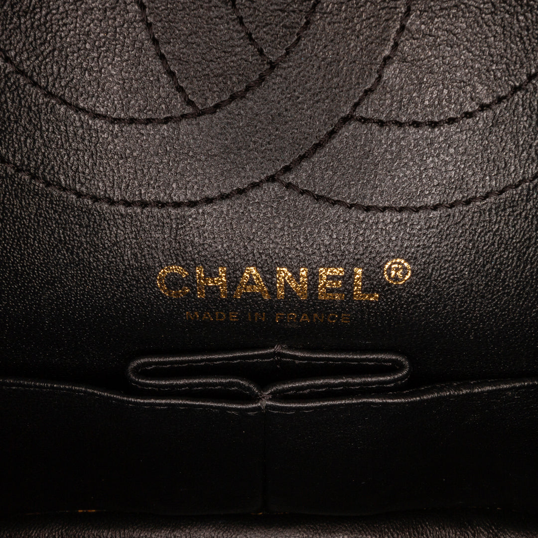 Chanel Croc embossé 2.55 Reissue Double rabat Sac Moyen Cuir d'agneau