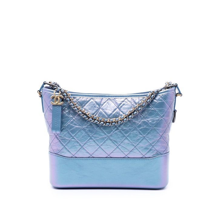 Chanel Medium Matelassé Iridescent Cuir d’agneau et Cuir de veau Gabrielle Hobo