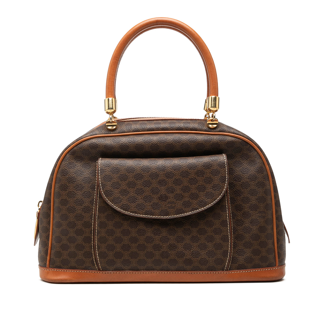 Celine Macadam Sac Toile enduite Marron