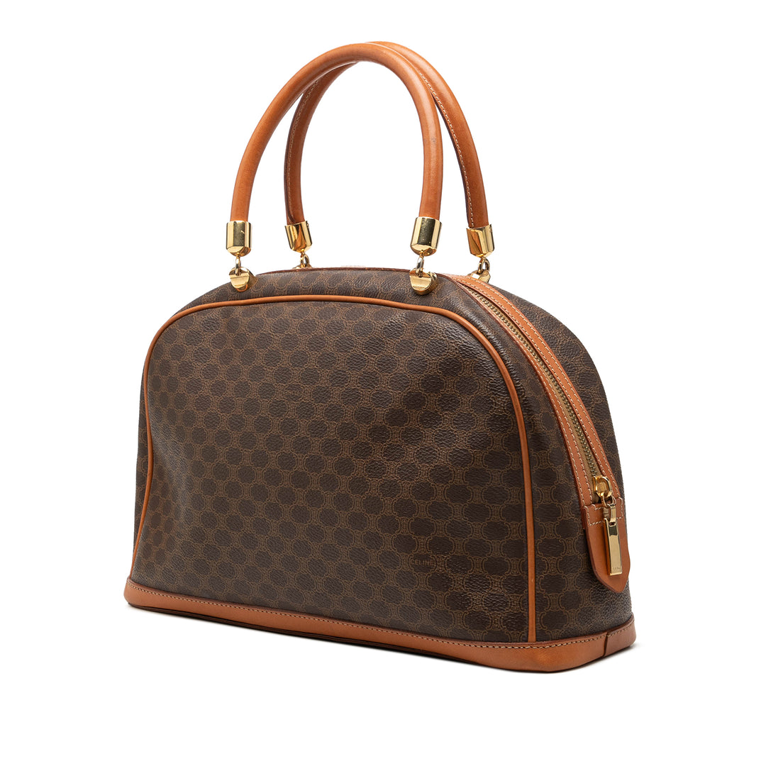 Celine Macadam Sac Toile enduite Marron