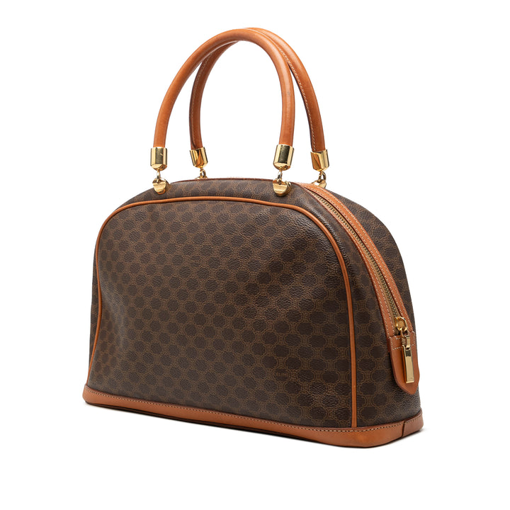Celine Macadam Sac Toile enduite Marron