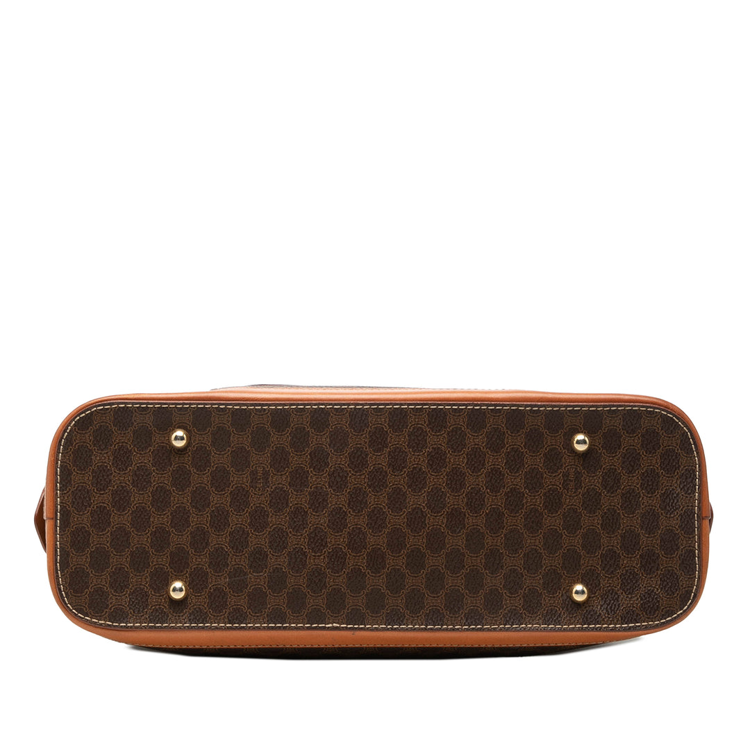 Celine Macadam Sac Toile enduite Marron