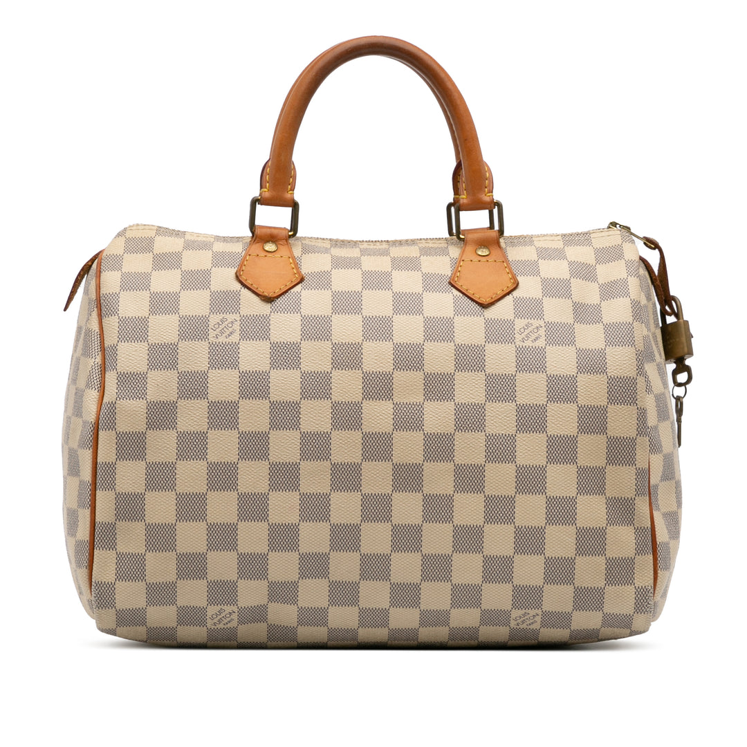 Louis Vuitton Damier Azur Speedy 30 Blanc – GABY PARIS Authentique