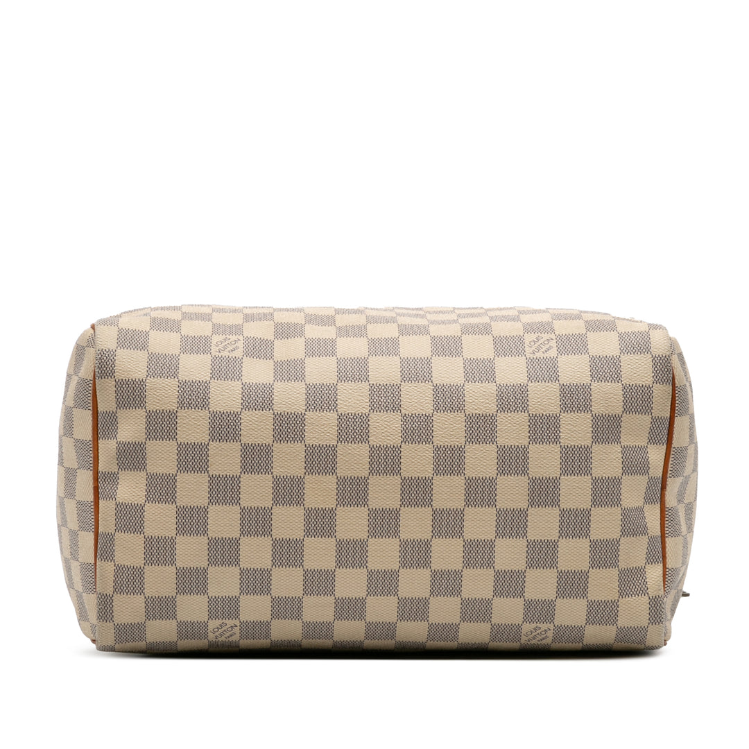 Louis Vuitton Damier Azur Speedy 30 Blanc – GABY PARIS Authentique