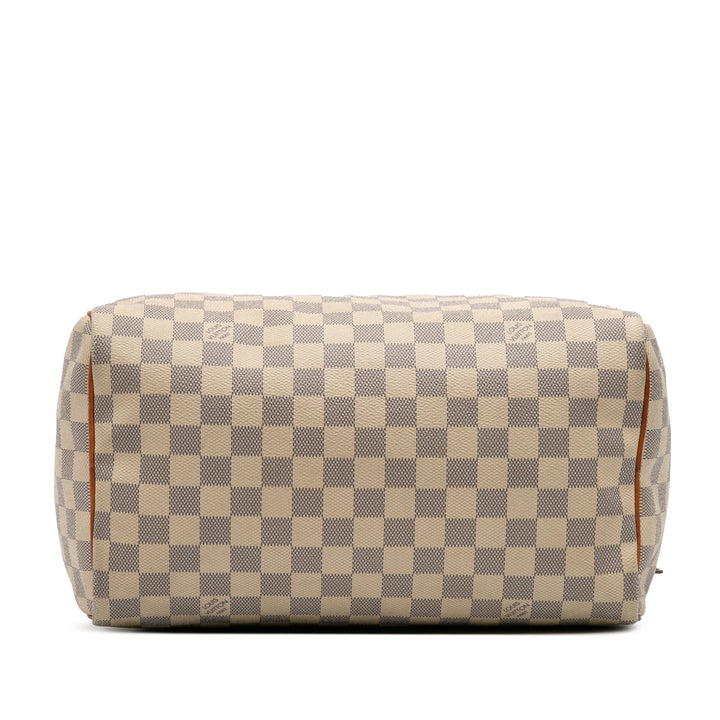 Louis Vuitton Damier Azur Speedy 30 Blanc – GABY PARIS Authentique