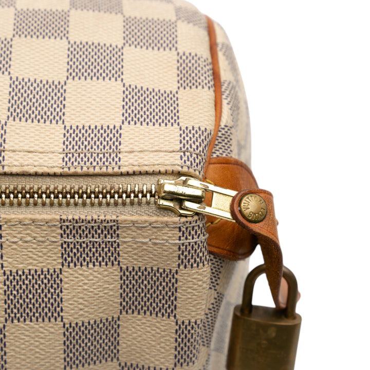 Louis Vuitton Damier Azur Speedy 30 Blanc – GABY PARIS Authentique
