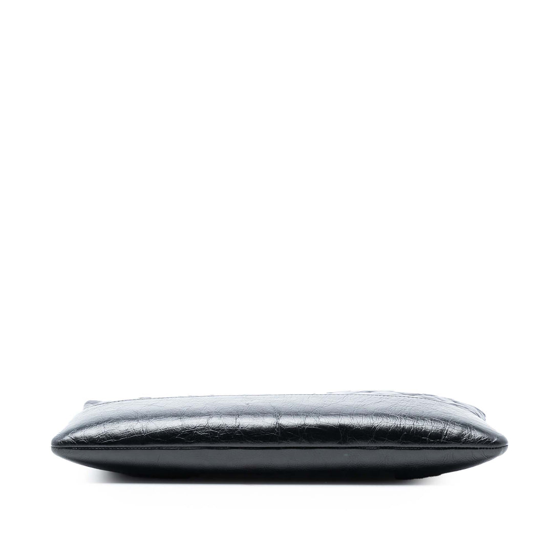 Chanel Large vieilli Cuir de veau Gabrielle O Étui Pochette