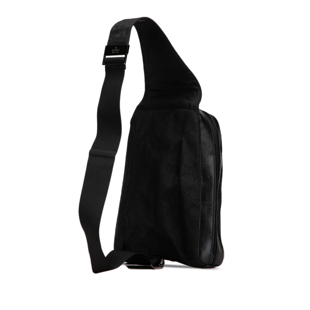 GG Nylon Sling Backpack Black - Gaby Paris