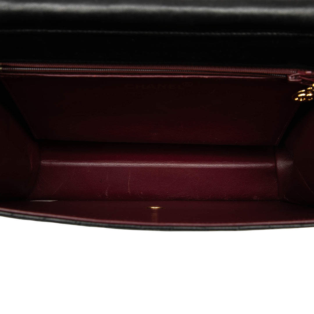 Chanel Medium CC Matelassé Cuir d’agneau Simple rabat