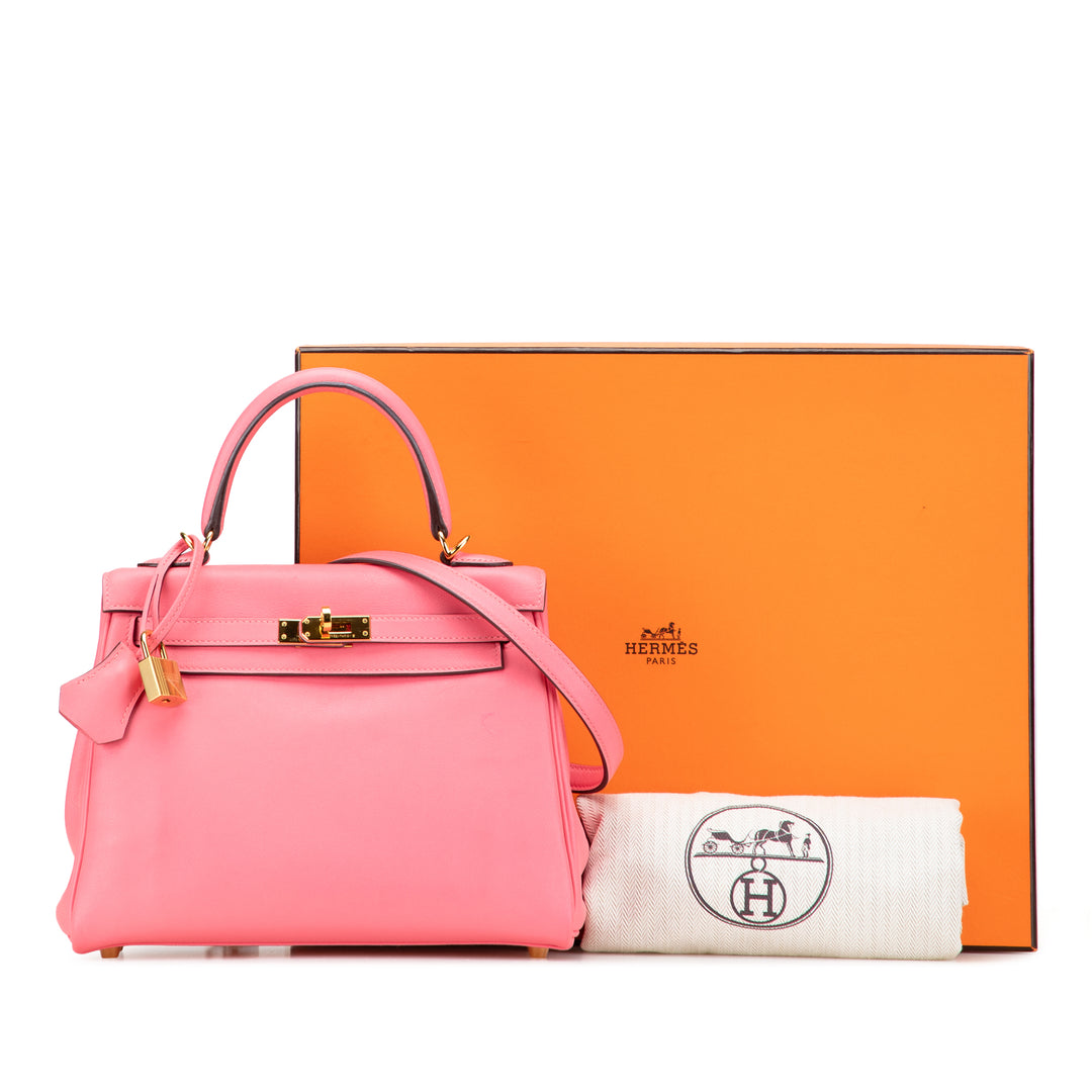 Hermès Swift Kelly II Retourne 25 Rose – GABY PARIS Authentique