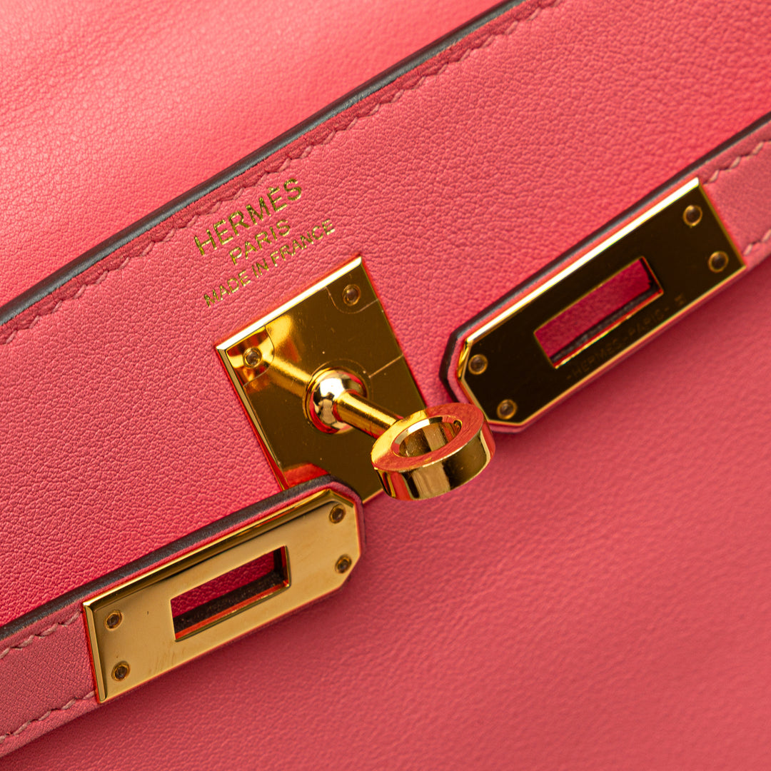 Hermès Swift Kelly II Retourne 25 Rose – GABY PARIS Authentique