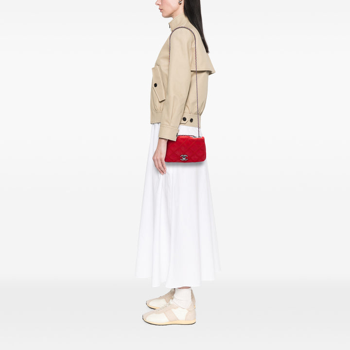 Chanel Iridescent Cuir de veau Diamond Stitch à rabat