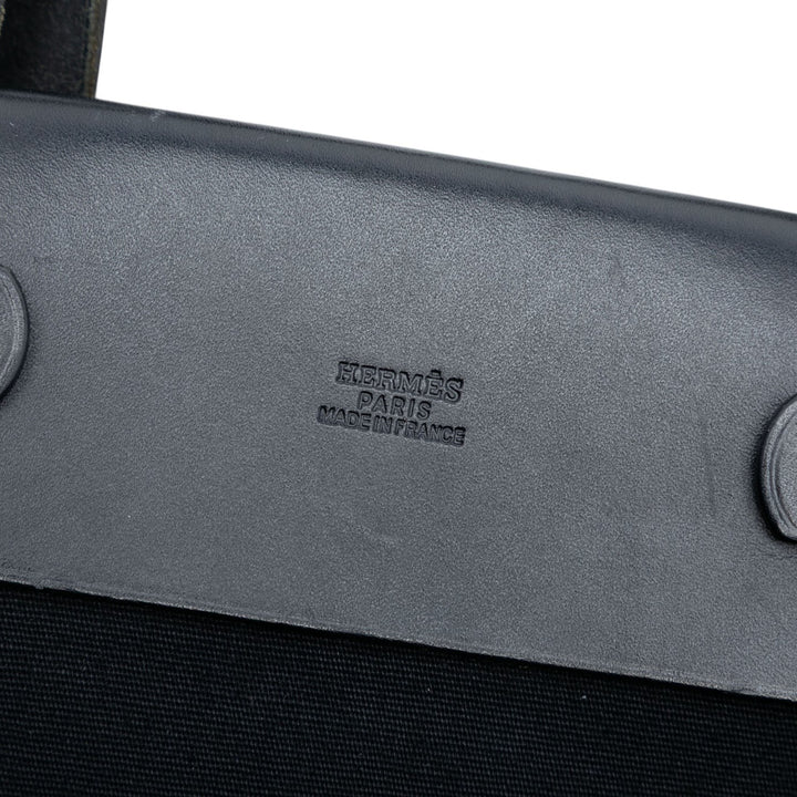 Hermès Toile et Vache Hunter Cuir Herbag Cabas MM