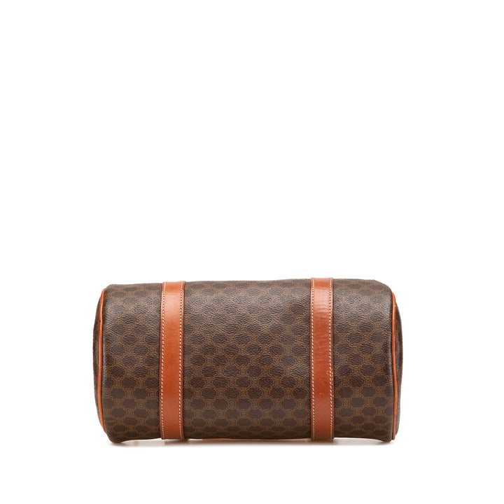Macadam Coated Canvas Shoulder Bag Brown - Gaby Paris