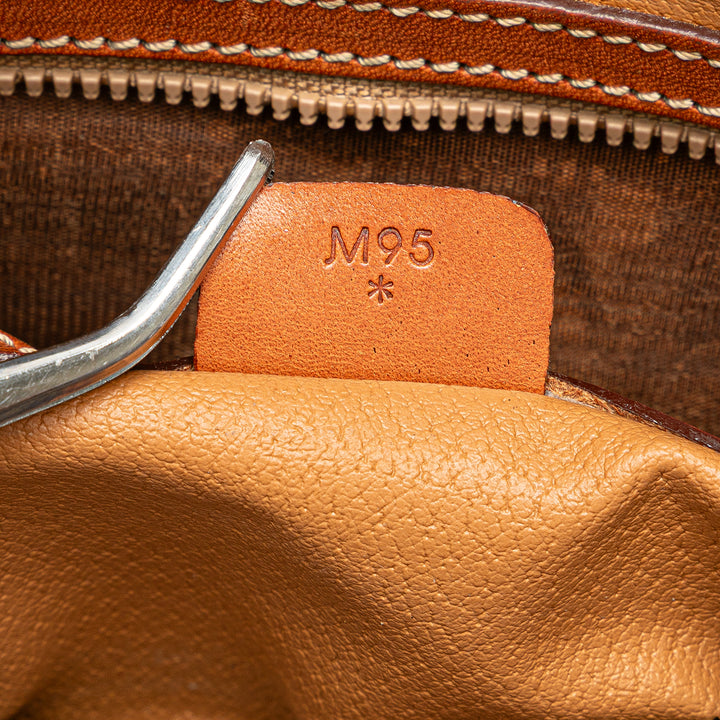 Macadam Coated Canvas Shoulder Bag Brown - Gaby Paris