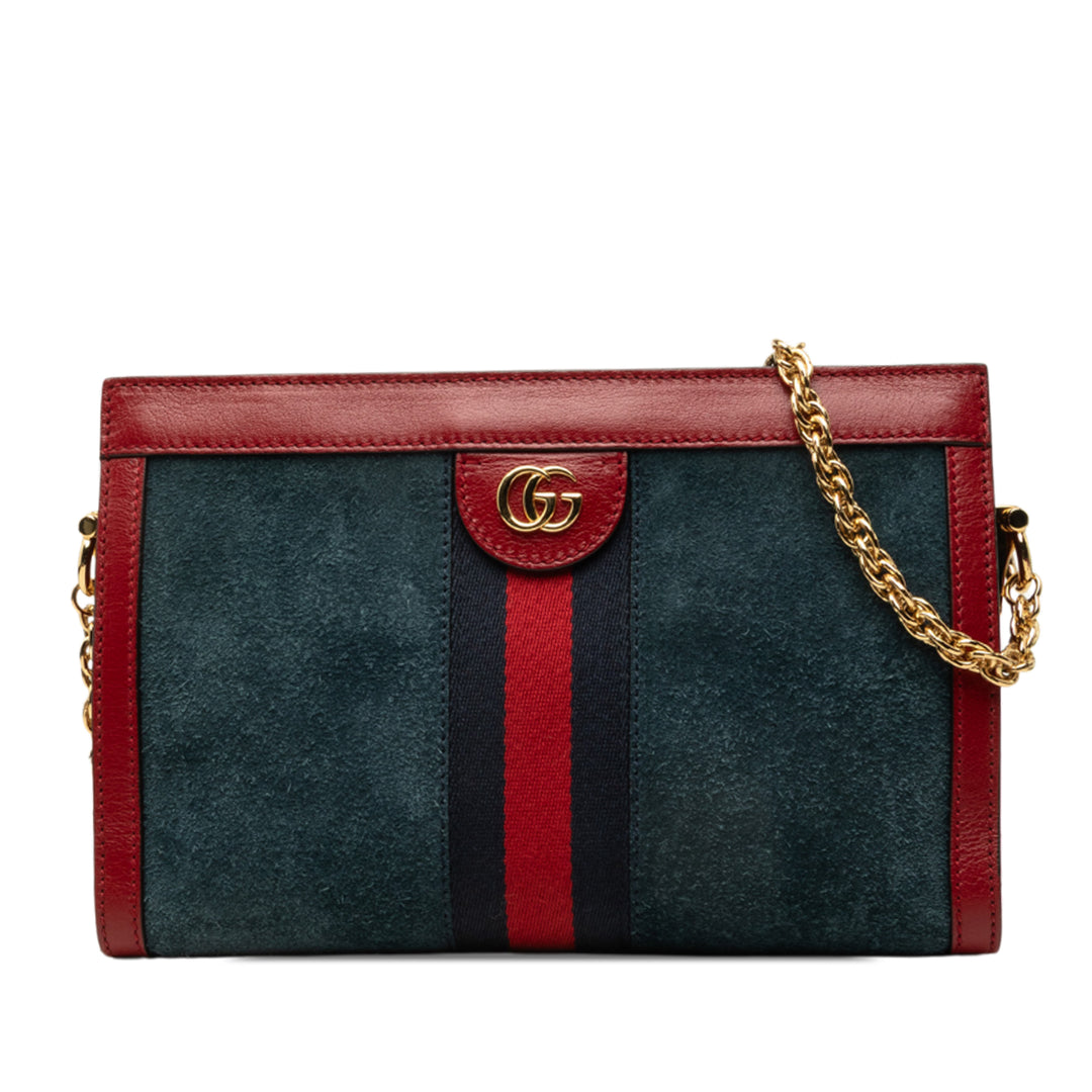 Gucci Sac bandoulière Web Ophidia Chaîne Petit Bleu – vue principale – GABY PARIS