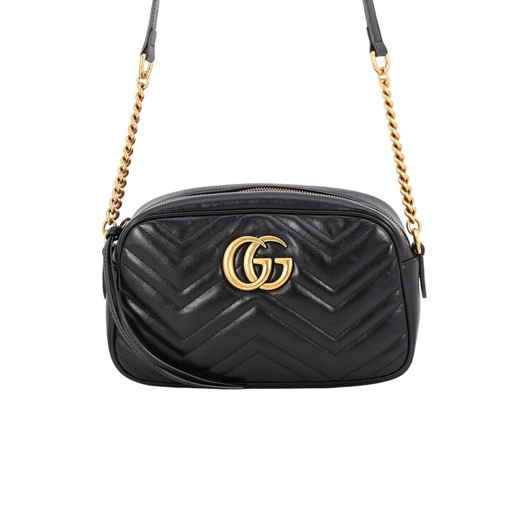 GG Marmont Matelasse Sac Petit Cuir de veau Noir