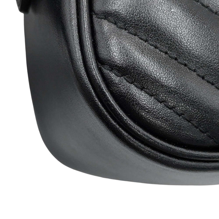 GG Marmont Matelasse Sac Petit Cuir de veau Noir