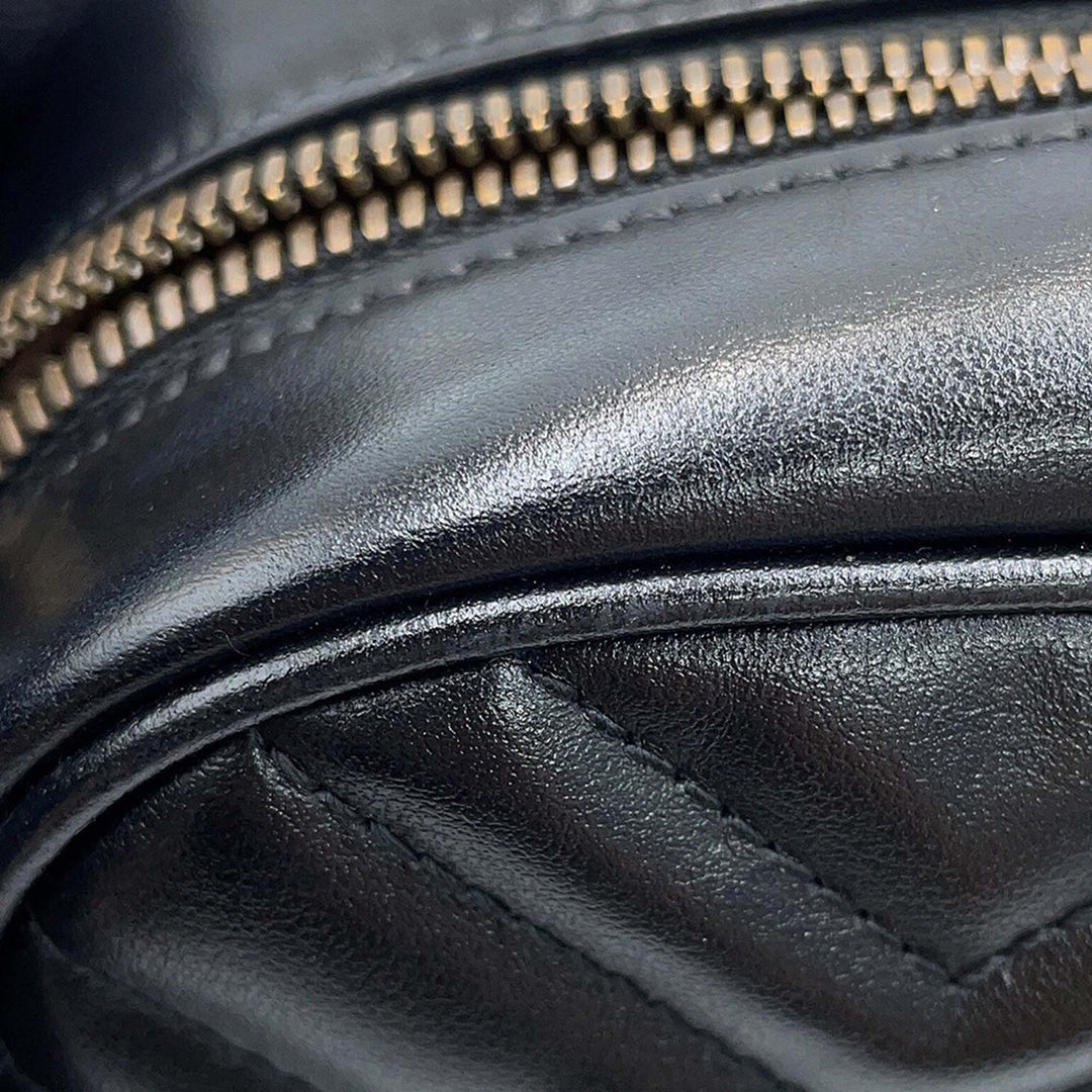 GG Marmont Matelasse Sac Petit Cuir de veau Noir