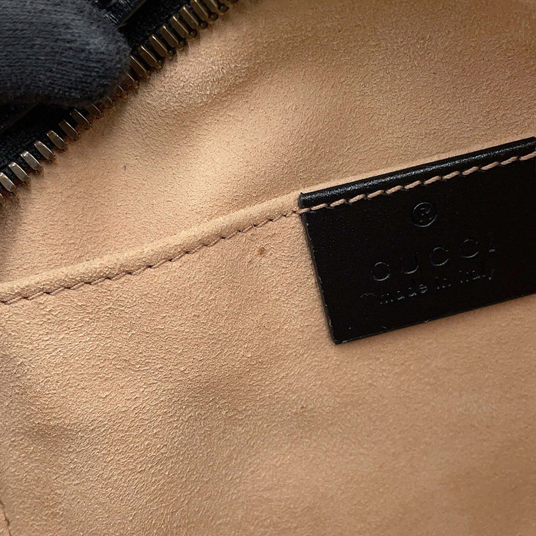 GG Marmont Matelasse Sac Petit Cuir de veau Noir