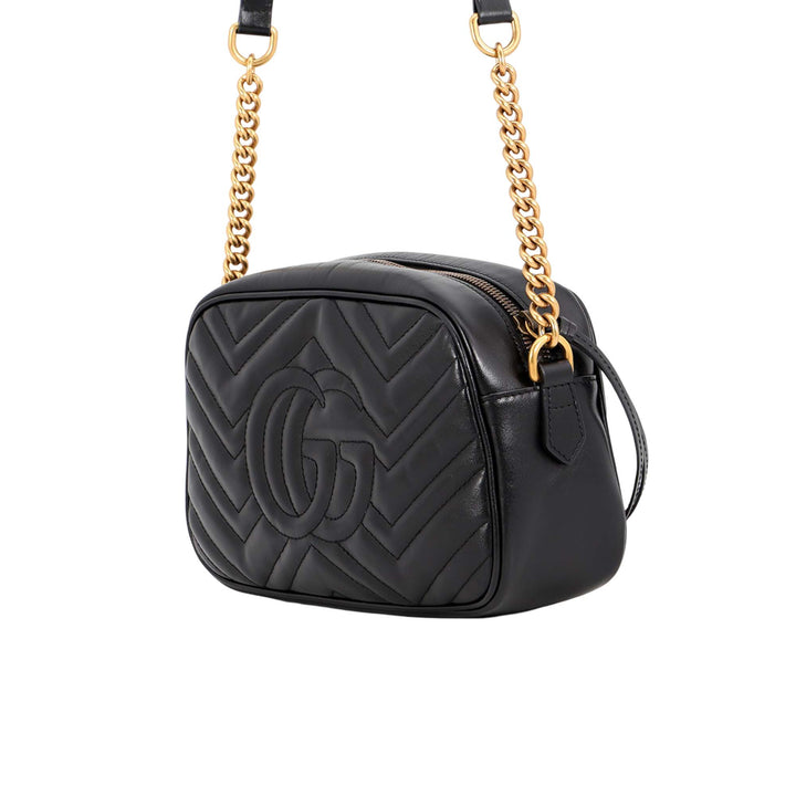 GG Marmont Matelasse Sac Petit Cuir de veau Noir