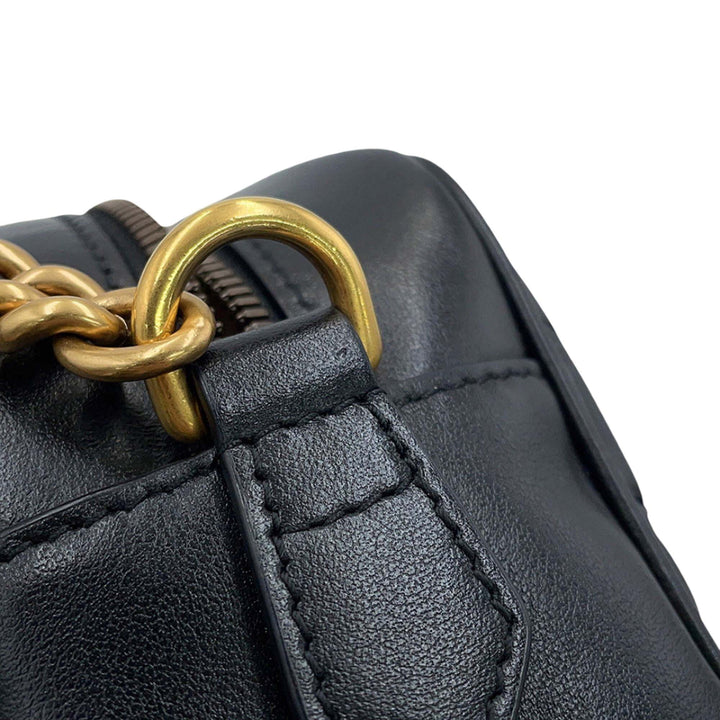 GG Marmont Matelasse Sac Petit Cuir de veau Noir