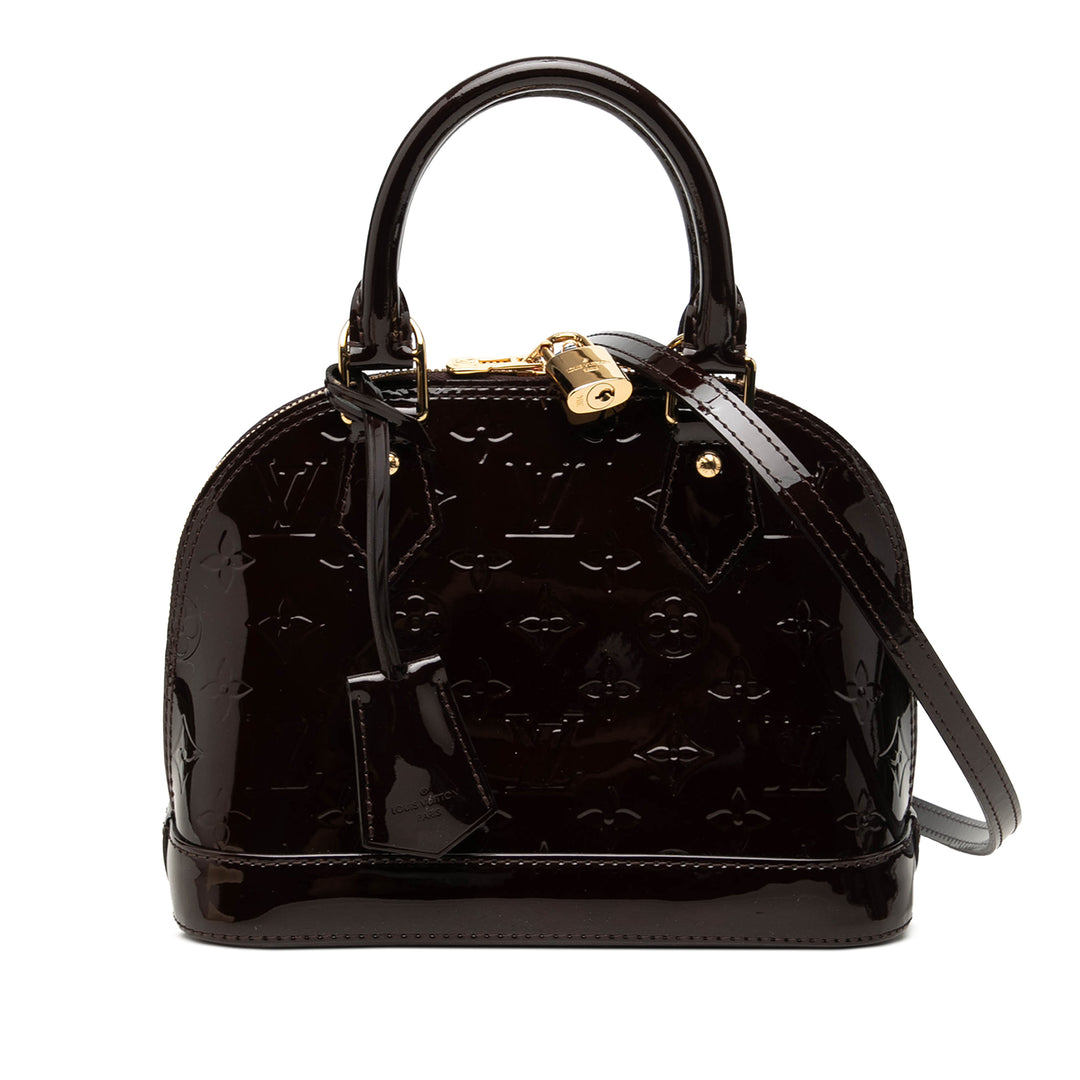 Louis Vuitton Sac à main Alma Monogram BB Cuir verni Violet – vue principale – GABY PARIS