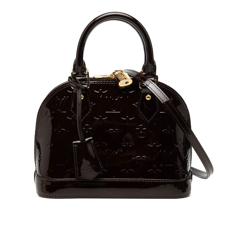 Louis Vuitton Sac à main Alma Monogram BB Cuir verni Violet – vue principale – GABY PARIS