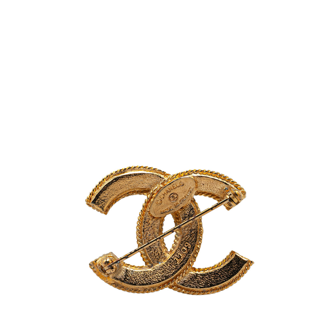 Gold Plated CC Brooch Gold - Gaby Paris