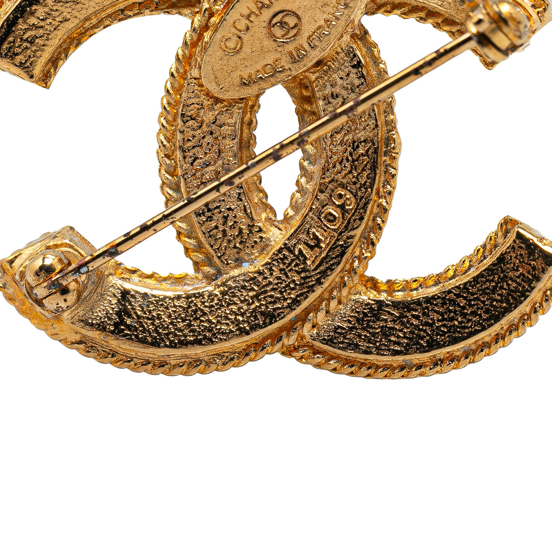 Gold Plated CC Brooch Gold - Gaby Paris