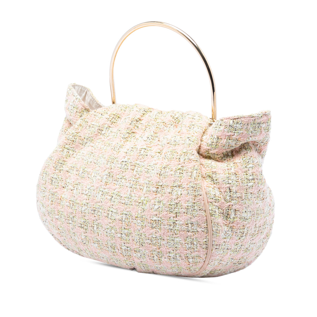 Chanel Tweed Boucle Knitting sac à anse supérieure