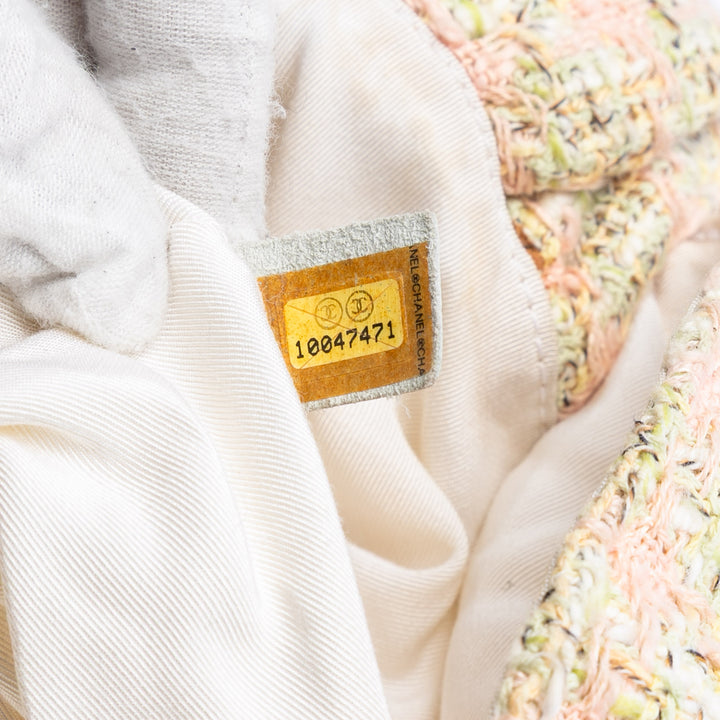 Chanel Tweed Boucle Knitting sac à anse supérieure