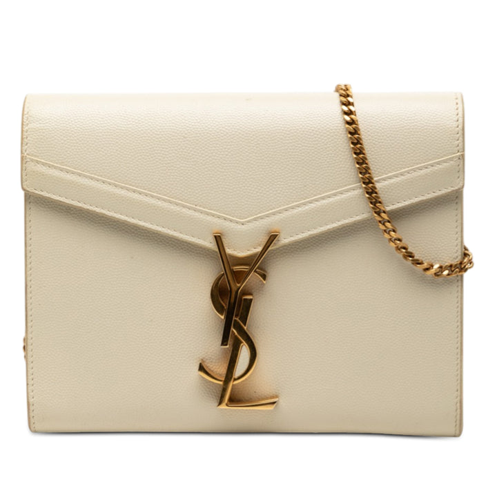 Saint Laurent Grain De Poudre Monogram Cassandra Chain Portefeuille
