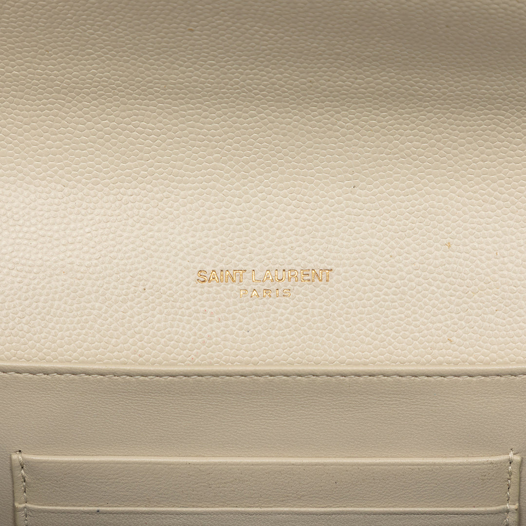 Saint Laurent Grain De Poudre Monogram Cassandra Chain Portefeuille