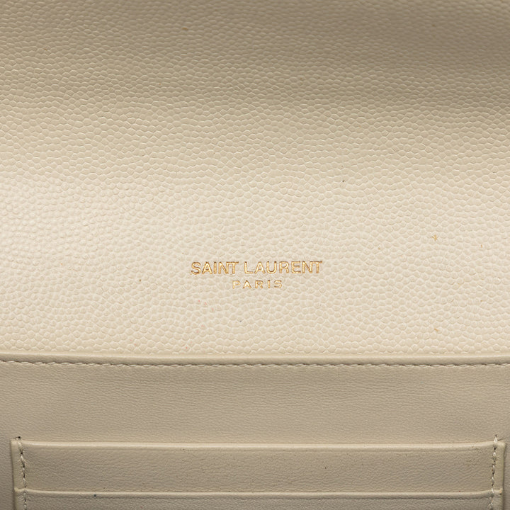 Saint Laurent Grain De Poudre Monogram Cassandra Chain Portefeuille