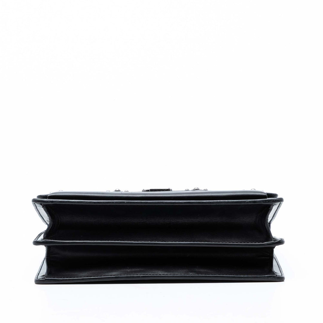 Saint Laurent Medium clouté Daim et Cuir de veau Monogram Sunset Sac porté croisé