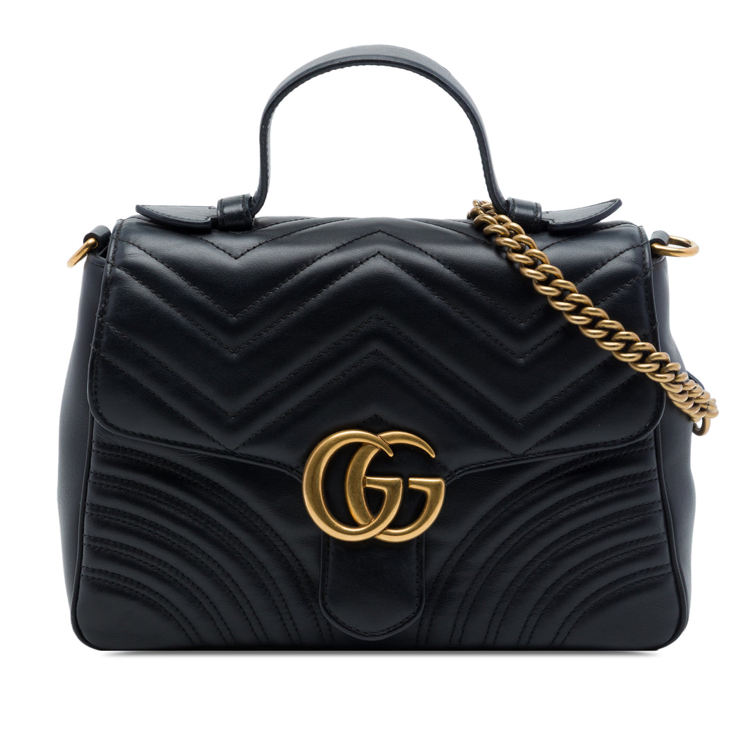 Gucci Small GG Marmont Matelasse Cuir sac à anse supérieure