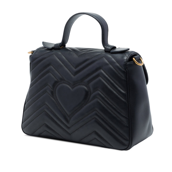 Gucci Small GG Marmont Matelasse Cuir sac à anse supérieure
