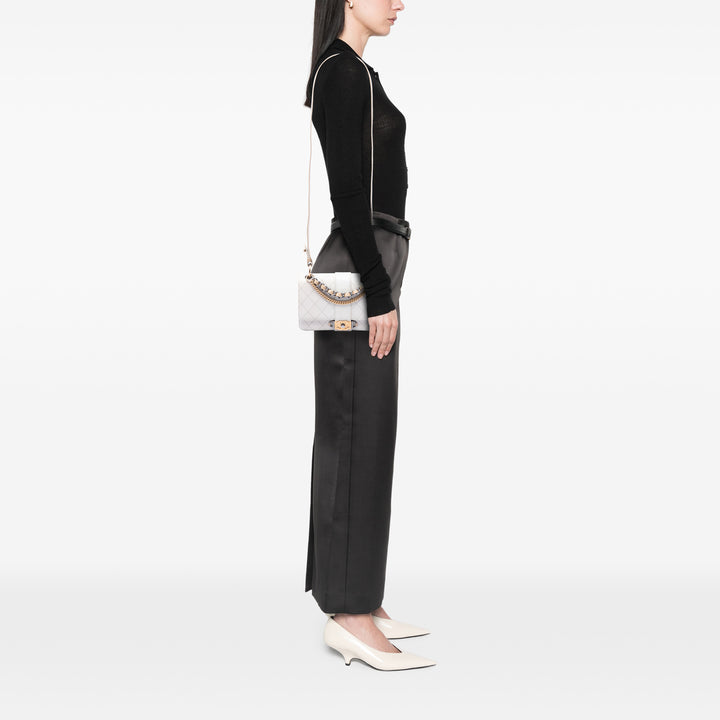 Chanel CC Surpiqué Chaîne à rabat Cuir de veau