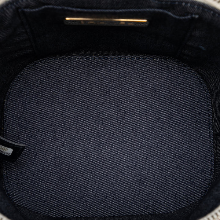 Chanel Tweed et Cuir d’agneau Vanity Cosmetic Étui Multi