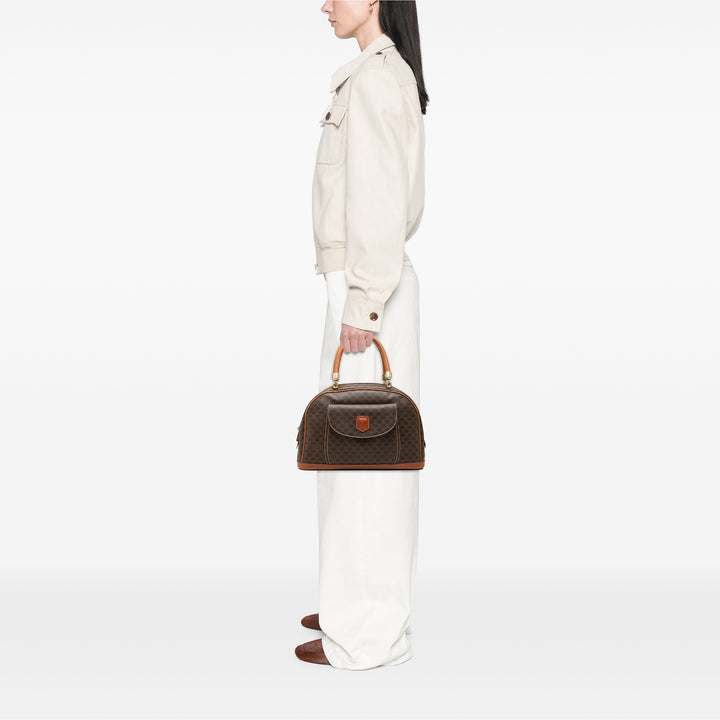 Macadam Dôme sac à Toile enduite Marron