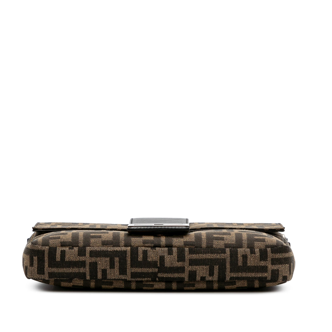 Fendi Zucca Toile Convertible Baguette Sac cartable Marron